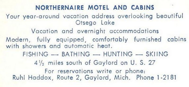 Northernaire Cabins and Motel - Postcard